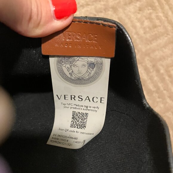 AUTHENTIC Versace Brown & Black Wristlet - Picture 5 of 5